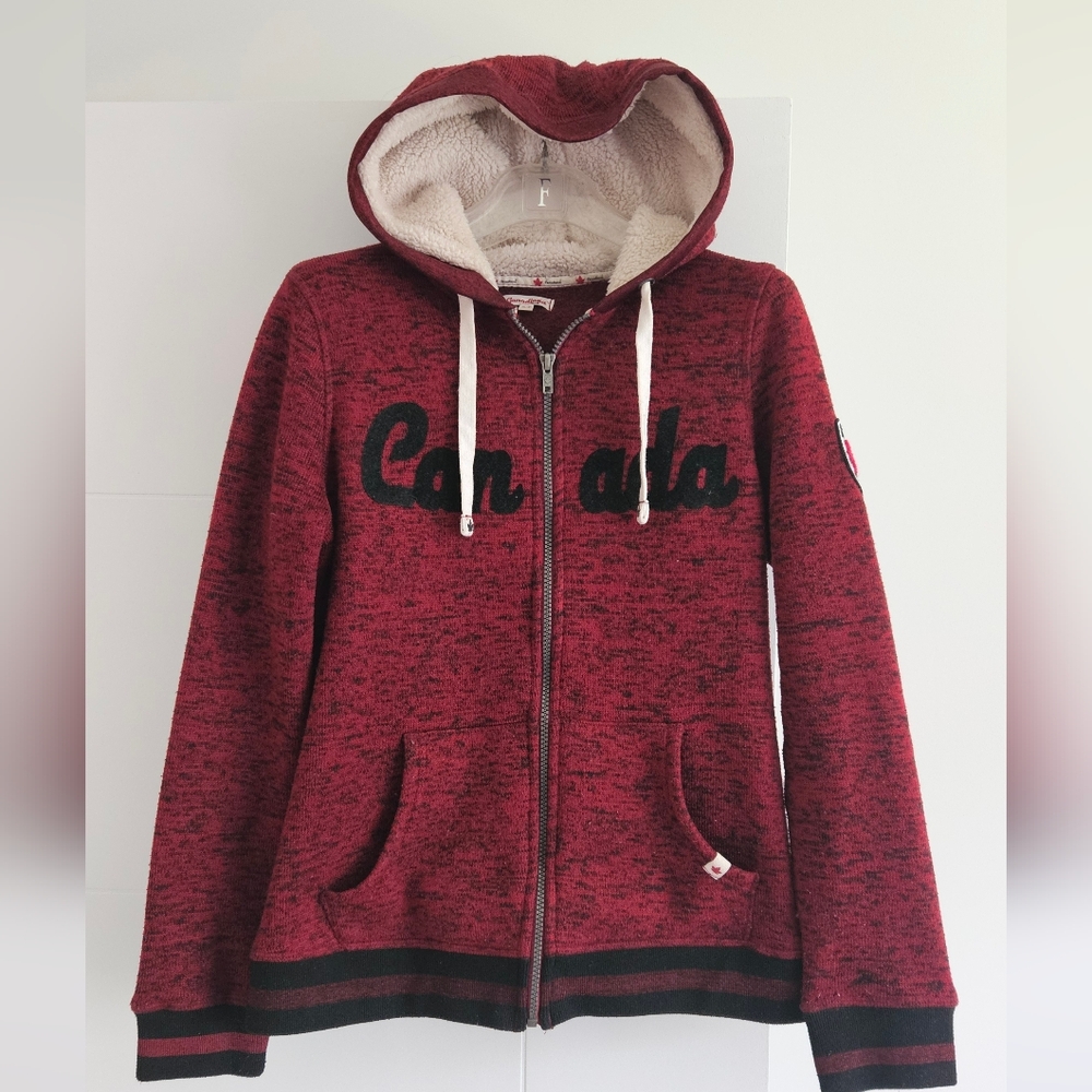 Canada Womens S Fleece Hooded Zip Up Sweater Small Hoody - Picture 1 of 6